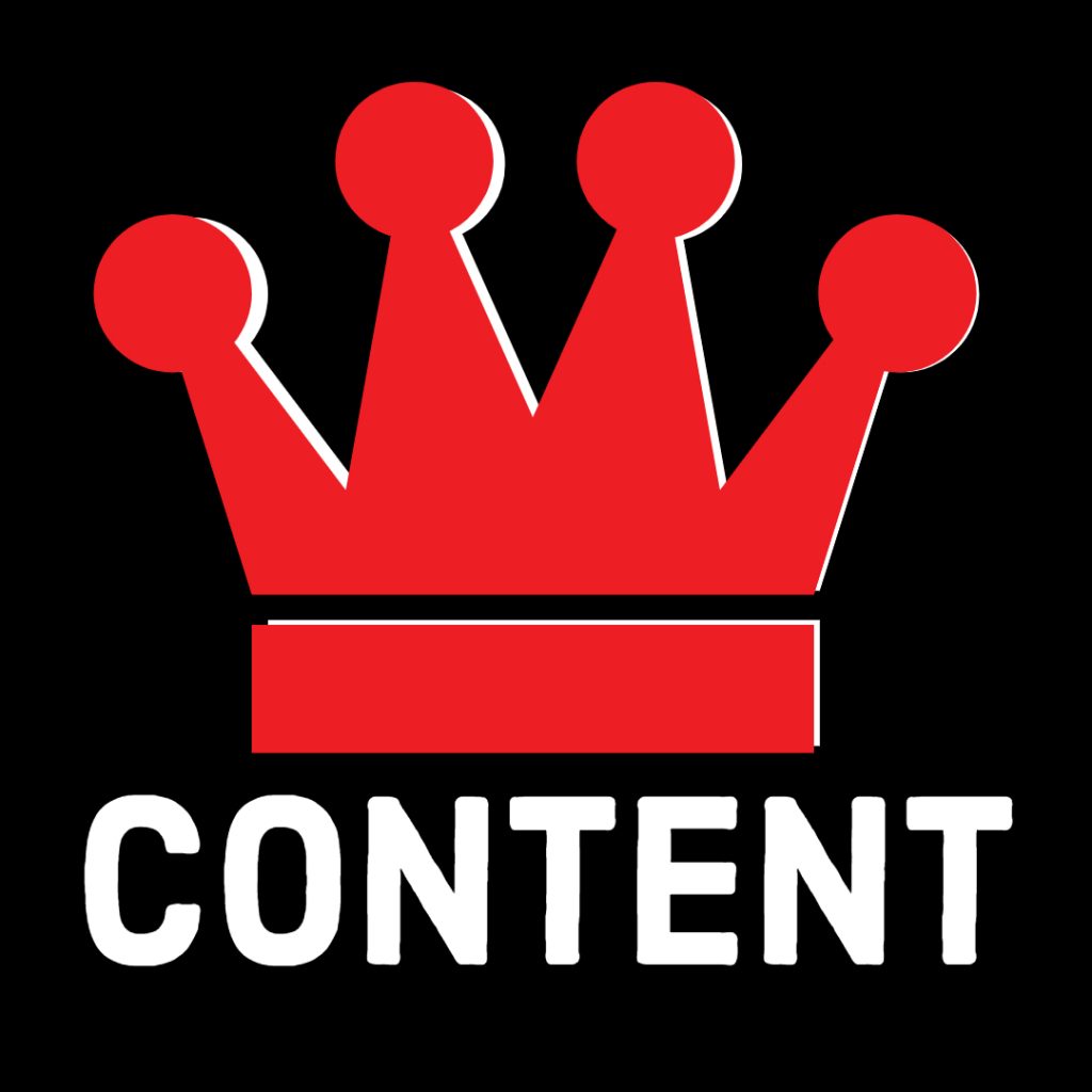Crown above the word "content".