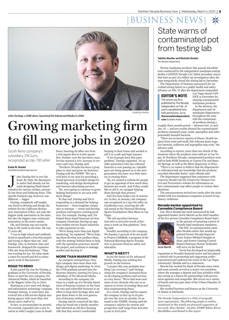 D4 Advanced Media on Northern Nevada Business Weekly